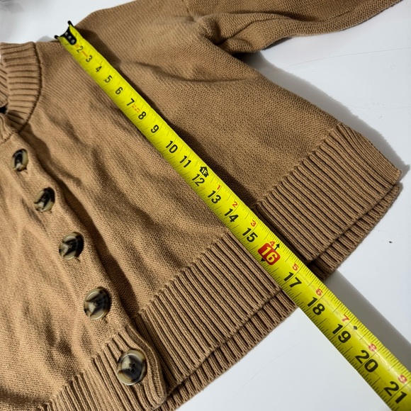 Quince 100% organic cotton cottagecore knit Tan Button-Up Cardigan small - Picture 6 of 7